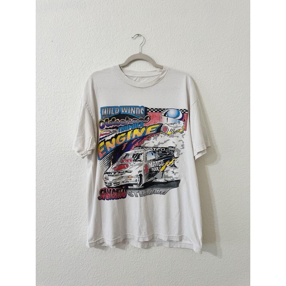 John Galt Racing Graphic Tee White Motorsports Graphic T-Shirt One Size